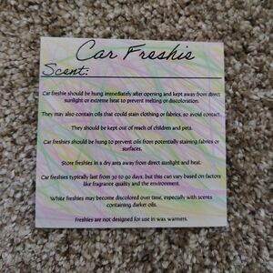 100 Car Freshie Package Scent‎ Card Inserts